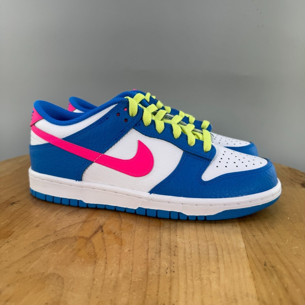 Womens 8 / 6.5Y - Nike Dunk Low BG Shoes Photo Blue Hyper Pink Sneakers  NEW